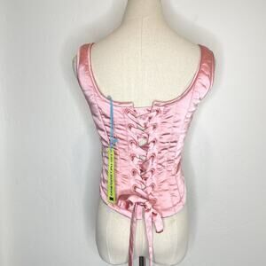 Lazy Oaf X Daddy Bears Quilted Corset Top Womens 6 Pink